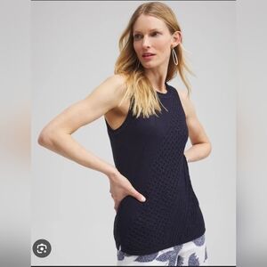 Chico's Textured Knit Sweater Tank Size  XL NWT